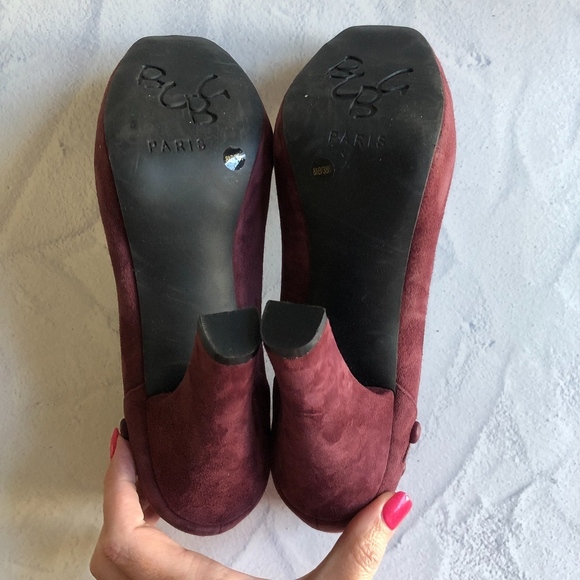BCBG Burgundy Suede Grido Pin Up Heel 8.5 - Picture 7 of 7